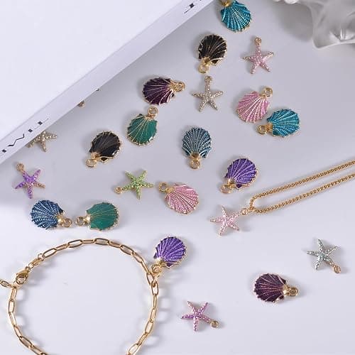 Bulk Gold Enamel Charms for Jewelry Making, Colorful Metal Charms Pendant for Bracelet Necklace and Crafting thumbnail 4