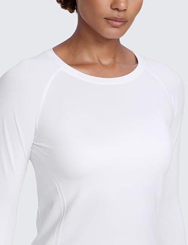 CRZ YOGA Seamless Long Sleeve Shirts for Women Waist - Workout Athletic Running Gym Yoga Tops Crewneck Breathable Quick Dry thumbnail 6