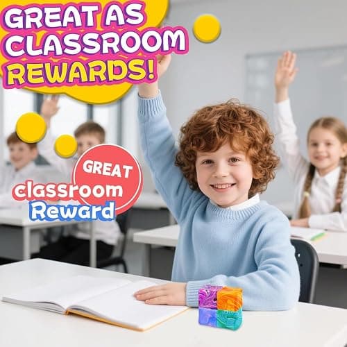 4Pcs Needoh-Nice Cube, Ice Cube Stress Relief Fidget Toys, Squishy Color Doh Cube Squeeze Toys for Kids Adults, Sensory Hand Exercise Stress Balls for Autism Anxiety Relief (small) thumbnail 7