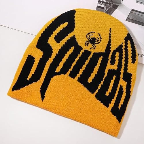 2THESTARS Y2K Beanie for Men Women Knitted Hat Winter Cap Gothic Spider Web Design Warm Skullies Cold Weather Knit Outdoor thumbnail 2