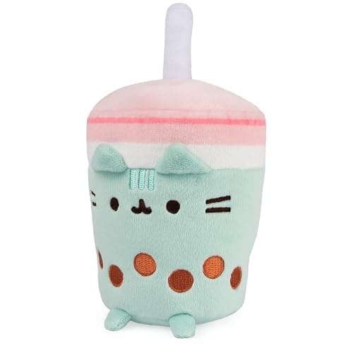GUND Pusheen Boba Tea Cup Plush Cat Stuffed Animal for Ages 8 and Up, Green/Pink, 6” thumbnail 5