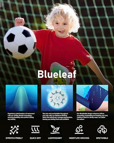 Blueleaf Boys Compression Shirt Short Sleeve Youth Basketball Football Undershirt Kids Quick Dry Athletic Base Layer T-Shirt thumbnail 2