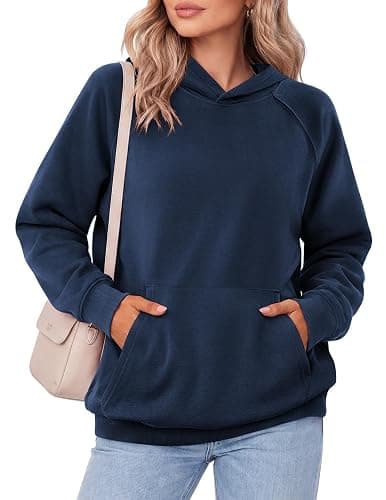 Zeagoo Womens Oversized Hoodies Pullover Fleece Hooded Sweatshirt Trendy | Comfort Hoodie, Womens Fall Clothes, Kangaroo Pocket, Raglan Sleeves, Long Sleeve, Solid Color, Casual, Winter, Midweight - Image 1