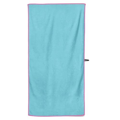 Flow Hydro Sport Towel - Microfiber Quick Dry Swimming Towels for Swim, Pool, Triathlon, and Other Water Sports in Medium, Large, Extra Large, and Hooded Sizes (Aqua, Large (60" x 30")) thumbnail 4