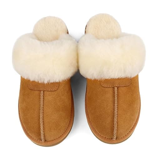 JOY IN LOVE Fuzzy Slippers for Women Memory Foam Flat Outdoor Indoor Faux Fur Cozy Slippers thumbnail 3