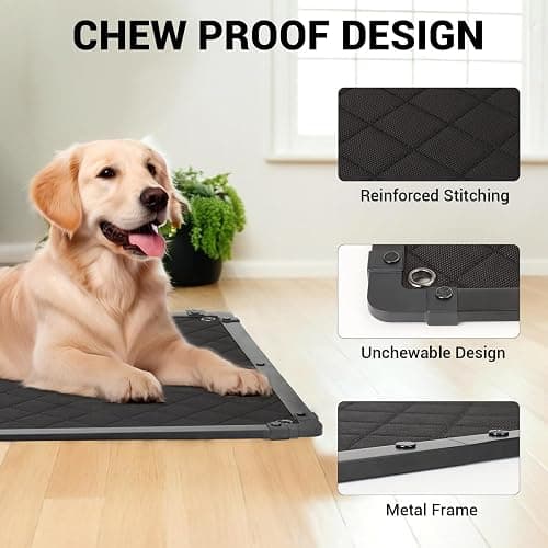 GRENTY Chew Proof Dog Crate Pad for Aggressive Chewers, Indestructible Dog Bed thumbnail 2