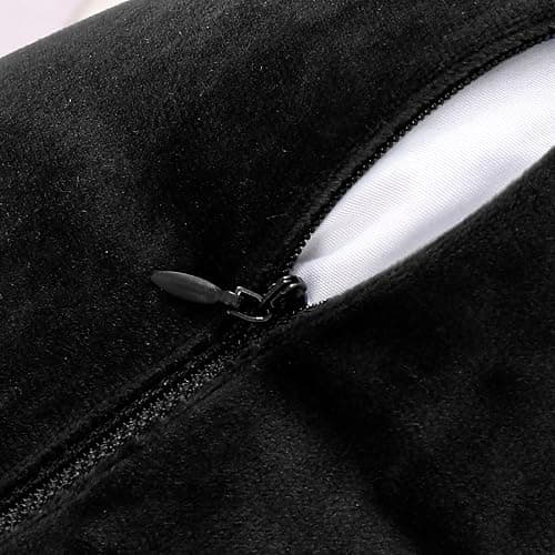 NiNi ALL Decorative Throw Pillow Covers Pack of 2, Velvet Throw Pillow Cases for Couch Pillows Cover Bedroom Living Room Outdoor, Pillow Covers 18x18 Inch Black thumbnail 4