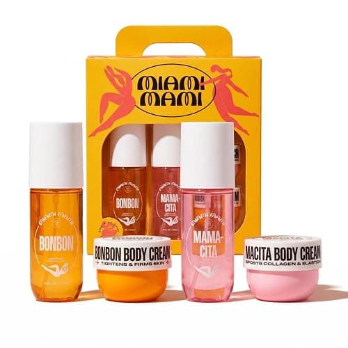 Miami Mami Beach Please Gift Set, Mamacita Body Mist and Cream, Bonbon Body Cream, 3-Piece Beauty Set - Image 1