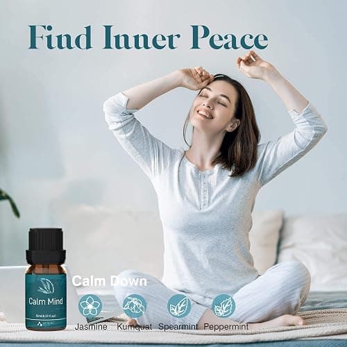 ASAKUKI Essential Oils, Well-Being Diffuser Oils Gift Set, 6x10ml | Includes Calm Mind, Sweet Dreams, Happy, Relax, Air Freshening, Immunity, Essential Oil Set For Diffusers for Home thumbnail 4
