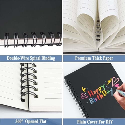 6Pack Spiral Notebook, 5.7x8.3” Small Notebooks for Work 120 Page Note Pads | Multipack Blank Kraft A5 College Ruled Notebook Journal Spiral Bound for Writing Lined Notepad for Office School Journaling thumbnail 4