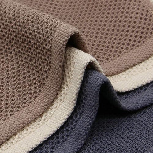 Mia'sDream Natural Cotton Tidy Dish Cloths Rags,Waffle Weave Kitchen Towels and Dishcloths Sets, Soft and Absorbent Hand Towel Washcloths, 12inchx12inch 6 Pack (Multi Color) thumbnail 5