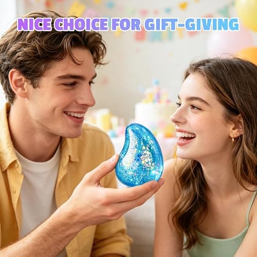 Squishy Stress Balls,Cube Squishies Anxiety Stress Relief Ice Squishy Malt Sugar Balls,Soft Sensory Calming Toys for Kids Teens, Party Favors & Classroom Prizes for Kids - Blue thumbnail 6