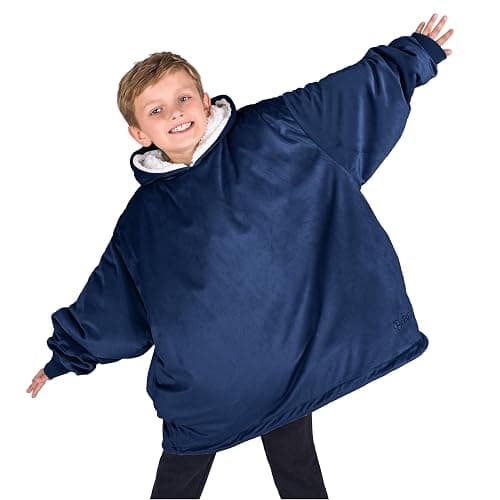 Bare Home Wearable Blanket Hoodie - Soft Plush Sherpa - Warm and Cozy - Oversized Wearable Blanket - Adult & Kid Sizes thumbnail 2