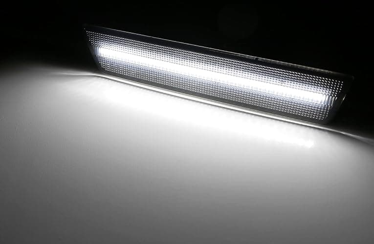 iJDMTOY Smoked Lens White Full LED Rear Side Marker Light Kit Compatible With Dodge 2008-14 Challenger & 2011-14 Charger, Powered by 36 LED Diodes, Replace OEM Amber Lens Sidemarker Lamps thumbnail 6