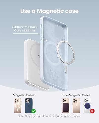 Anker 622 Magnetic Battery (MagGo), 5,000mAh Foldable Magnetic Wireless Portable Charger with Stand and USB-C Port (On The Side), Magsafe-Compatible for iPhone 16/15/14/13 Series thumbnail 6