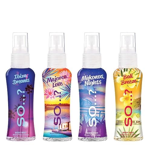 So…? Escapes Womens Gift Set, with Ibiza Dream, Bali Breeze, Mykonos Nights & Majorca Love, Fragrance Spray Set (4 x 50ml) thumbnail 2
