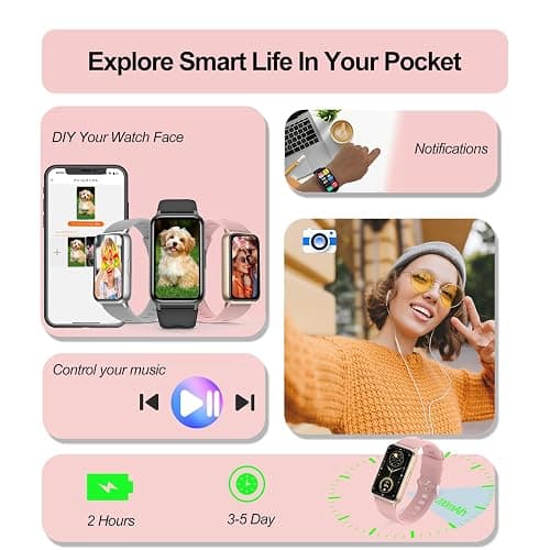 ALRETOME Fitness Tracker (Answer/Make Calls), Smart Watch for Women, with 1.47″ AMOLED Always-On Display, 24/7 Heart Rate, Sleep Tracking, 110+ Sport Modes, Waterproof, Compatible for Android Phone thumbnail 6