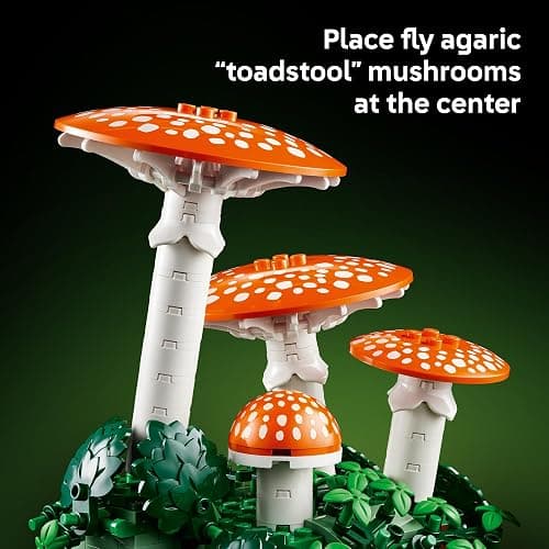 LEGO Botanicals Woodland Mushrooms - Building Set for Adults, Ages 18+ - Mushroom Decor for Home Office or Desk - Gifts for Women & Men - Craft Activity - 11505 thumbnail 4