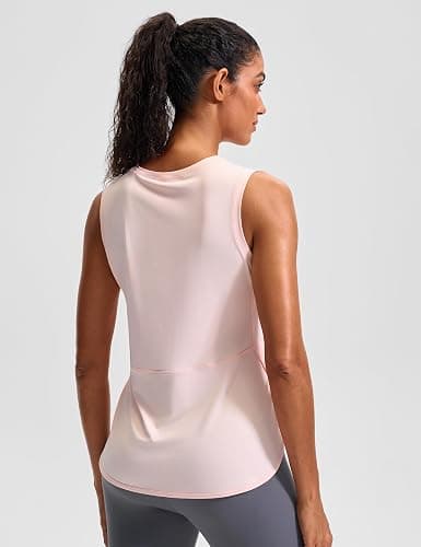 JOYSPELS Ice Silk Workout Tank Tops for Women Cool-Dry Sleeveless Loose Fit Yoga Shirts Athletic thumbnail 2