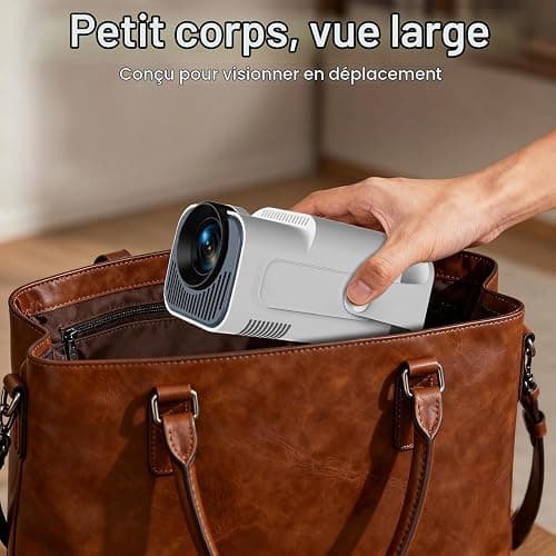 Vidéoprojecteur 4K 1080P WiFi 6 et Bluetooth 5.4 Rotation 180°, Blanc | App intégrée, Mini Projecteur Portable, Auto Keystone, Compatible Con HDMI/TV Stick/Laptop thumbnail 4