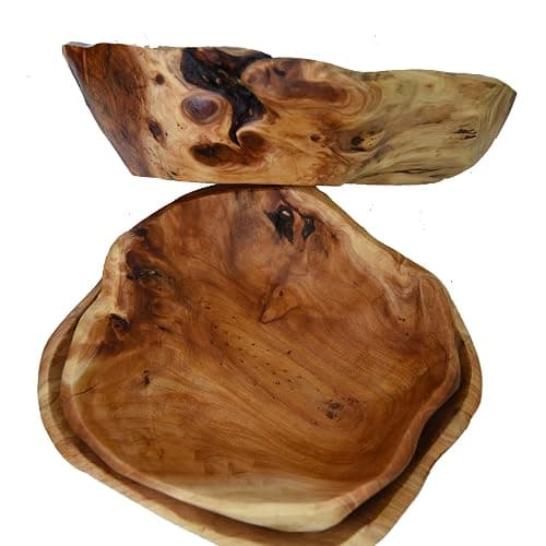 JFFLYIT Creative Wood Bowl Root Carved Bowl Handmade Natural Real Wood Candy Serving Bowl (9"-10") thumbnail 5