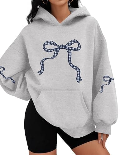 LOMON Hoodies for Women Oversized Sweatshirt Hooded Long Sleeve Casual Fleece Tops Pullover Sweater with Pocket - Image 1