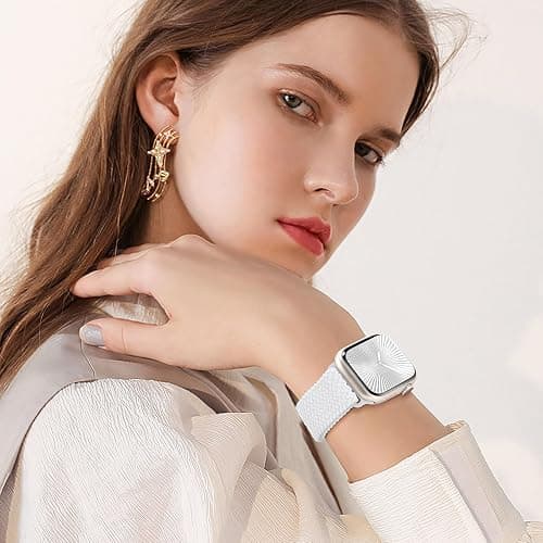 Braided Stretchy Bands with Magnetic Clasp Compatible for Apple Watch Band 40mm 41mm 42mm 38mm 44mm 45mm 46mm 49mm Women Men, Elastic Nylon Sport Strap for iWatch Series 11 10 9 8 7 6 5 4 Ultra/SE 3 2 thumbnail 4