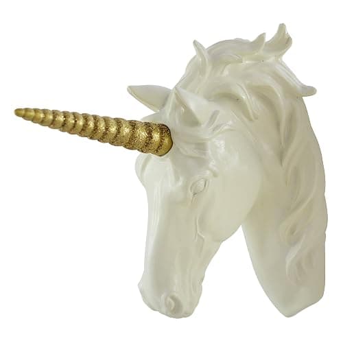 Pine Ridge Interchangeable Mystical Gold Glitter Unicorn Horn Only - Head is Not Included - Beautifully Hand Painted and Crafted Durable Light-weight Polyresin Great For Arts and Crafts thumbnail 3