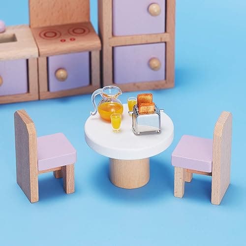 Dollhouse Accessories Decoration 1:12/1:6 Dollhouse Miniature Scene Model Mini Kitchen Accessories Set Scene Breakfast Bulk Pretend Toy DIY Birthday Gift Decor(Juice, Butter, Bread Machine Set) thumbnail 7