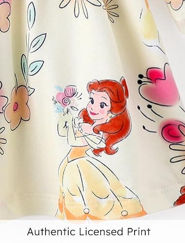 Disney Princess Frozen Elsa Minnie Mickey Stitch Ruffle Sleeve Dress A Line Long Sleeve Kids Clothes Baby to Toddler thumbnail 7