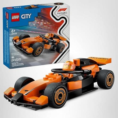 LEGO City F1 Driver with McLaren Race Car Toy - Model Car Building Toy Kit for Kids, Boys and Girls, Ages 6+ - F1 Collectible for Fans - with a Driver Minifigure - Gift Idea for Birthdays - 60442 thumbnail 7
