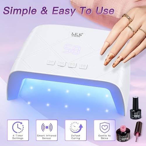 UV Nail Light, ARCWEISSO 72W UV Light for Gel Nails with Automatic Sensor 3 Timer Setting, Professional UV LED Nail Lamp for Home and Salon Use Gifts for Women thumbnail 2