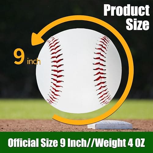 Forcebucket Official Size Practice Training Baseballs 12 Balls Pack Blank Baseball Sports Youth/Adult for League Play, Pitching, Batting, Fielding, Autograph, Gifts(One Dozen) thumbnail 3