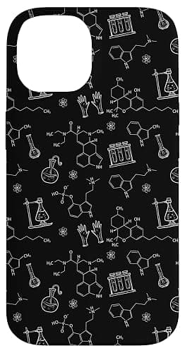Chemistry pattern, molecules elements formula for chemists Case for iPhone 14 - Image 1