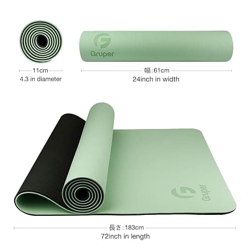 Gruper Yoga Mat Non Slip, Eco Friendly Fitness Exercise Mat with Carrying Strap,Pro Yoga Mats for Women,Workout Mats for Home, Pilates and Floor Exercises thumbnail 5