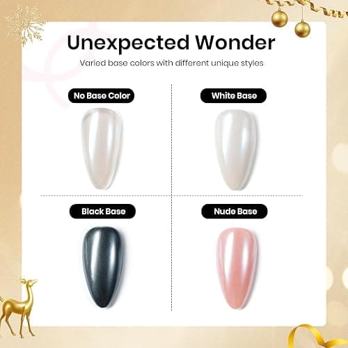 Beetles White Chrome Nail Powder for Gel Nails Pearl Cromer Nail Powder Mirror Effect Nails Gel Polish Glitter Manicure Holographic Pigment Nails Art Design Gifts for Women thumbnail 5