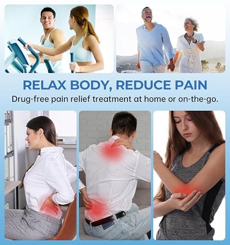 NURSAL Wireless TENS Unit Muscle Stimulator, Dual Host TENS EMS Machine for Pain Relief, 18 Modes 20 Intensity Remote Control Pulse Physical Electrotherapy for Back Shoulder Pain (2 Pads) thumbnail 7