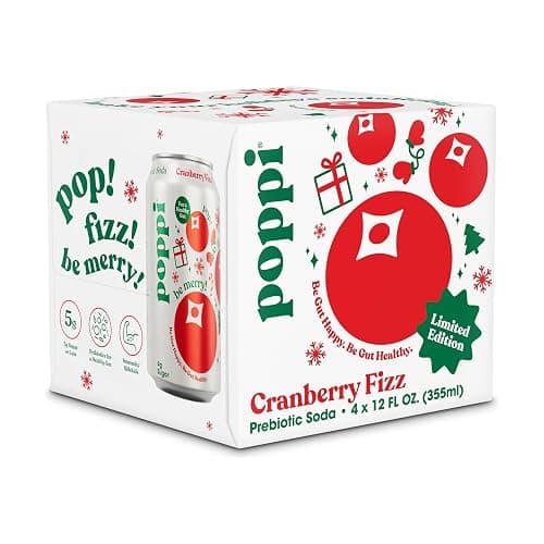 Poppi Cranberry Fizz Prebiotic Soda 4Pk Cans, 12 Fz - Image 1