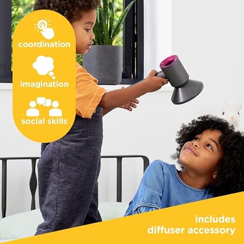 Casdon 73252 Dyson Supersonic Styling Set | Interactive Toy Hairdryer for Children Aged 3 Years & Up | Looks and Works Like The Real Thing, Grey thumbnail 5