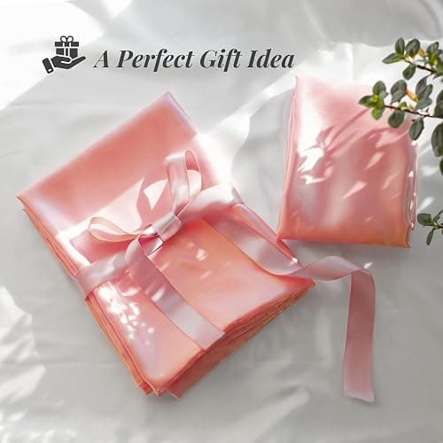 Candoury Satin Silk Pillowcase for Hair and Skin, Queen Size Set of 2 Pillow Cases, Soft Silky Pillow Covers 2 Pack with Envelope Closure (20x30, black) thumbnail 7