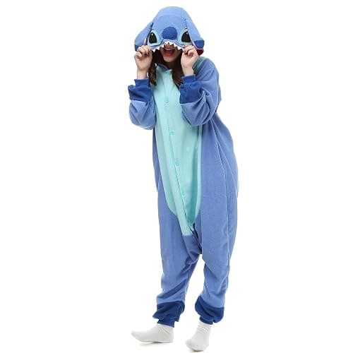 Wishliker Adult Onesie Animal Pajamas Halloween Cosplay Costumes Party Wear Blue thumbnail 3