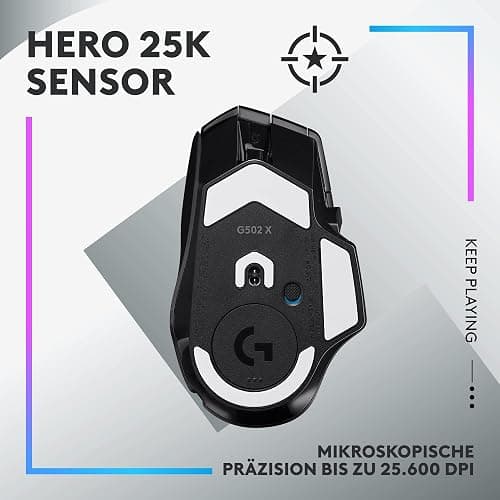 Logitech G502 X PLUS LIGHTSPEED Kabellose RGB-Gaming-Maus - Optische Maus mit LIGHTFORCE Hybridschaltern, LIGHTSYNC RGB, HERO 25K Gaming-Sensor, Kompatibel mit PC - macOS/Windows - Schwarz thumbnail 4