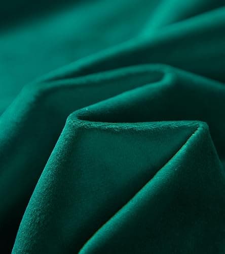 MAMUSE Ruffle Shower Curtain for Bathroom - Cute Aesthetic Decorative Modern Girly Unique Girls Design Pretty Women Waterproof Velvet Cortinas de Baño Bathtub 72 x 72 Inch, Dark Green thumbnail 7