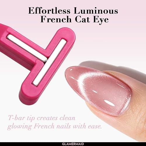 GLAMERMAID Multi-Head Cat Eye Nail Magnet Kit, Multi-Effect Nail Art Tools | French Cat Eye Concentrated Cat Eye Easy User Operation Diverse Nail Styles Strong Stable Magnetism Silicone Anti-Drop Design thumbnail 3