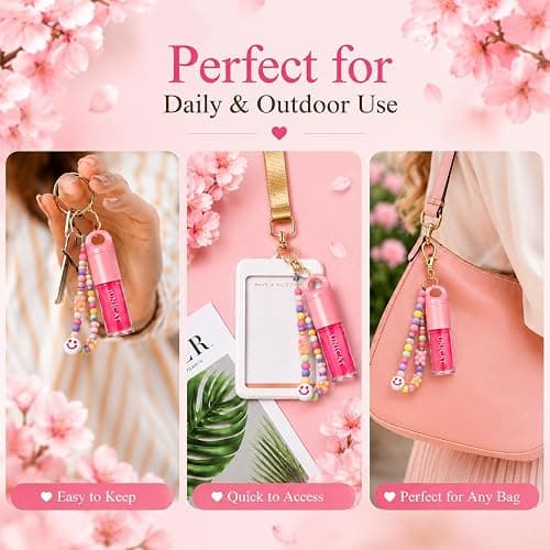 UNICAT Strawberry Lip Oil Keychain, Hydrating Lip Gloss with Jojoba Oil | High Shine, Hydrating Lip Gloss, Jojoba Oil & Vitamin E, Moisturizing Lip Care thumbnail 2