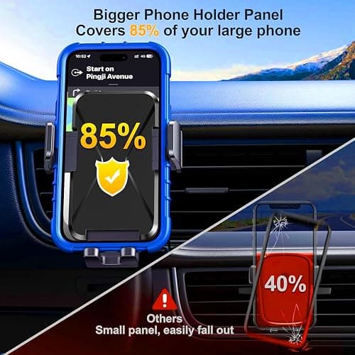 Qifutan Cell Phone Holder for Car Mount Car Vent Phone Mount, 360° Rotatable, Hands-Free Air Vent Holder for iPhone Smartphones Camera Mounts(4-7 Inch) thumbnail 6