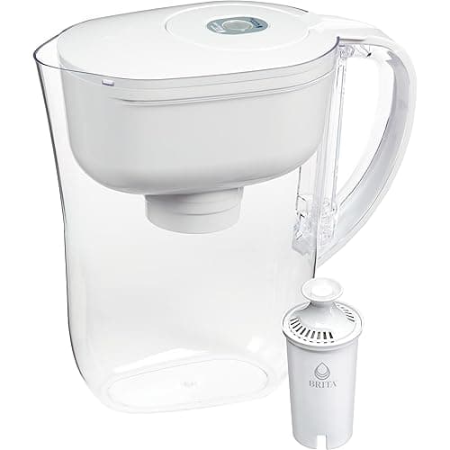 Brita Metro Water Filter Pitcher with SmartLight Change Indicator, BPA-Free, Replaces 1,800 Plastic Water Bottles a Year, Lasts Two Months, Includes 1 Filter, Small - 6-Cup Capacity, White - Standard - White - Image 1