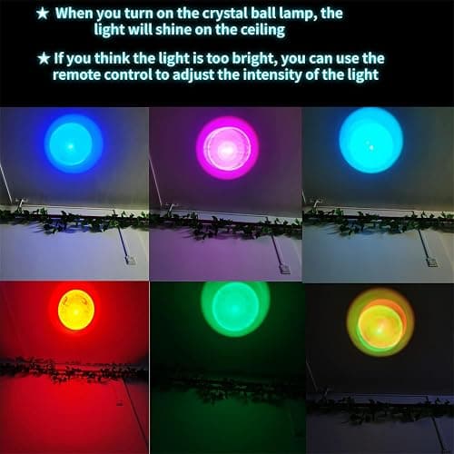 Basketball Crystal Ball Lamp,3.15 inch 3D K9 Crystal Ball Night Light with Wooden Base,Basketball Lamp Light, Gifts for Boys,16 Colors Change with Remote Control (K) thumbnail 7