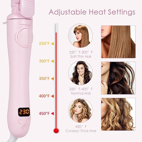 Layhou Automatic Curling Iron Porcelain Rotating Electric Curling Iron,Mothers Day Gifts, Automatic Hair Curler Big Wave Curls Hairdresser with Adjustable Heat Setting 100-230℃ thumbnail 5
