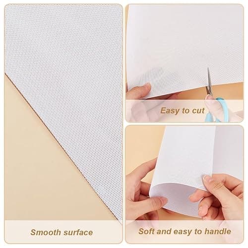 BENECREAT Custom Fursuit Eye Mesh, 39x11.8inch White PVC Plastic Net 0.2mm Thick Waterproof Printable Mesh for Furries Cosplay, Props, Fursuits, Craft Making, Hole: 0.5mm - White - 39x11.8inch-0.5mm thumbnail 4